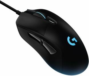Logitech G403 /LIGHTSYNC Lighting Tech./Onboard Memory /Adjustable Weight,upto 12000 DPI Wired Ambidextrous Laser  Gaming Mouse