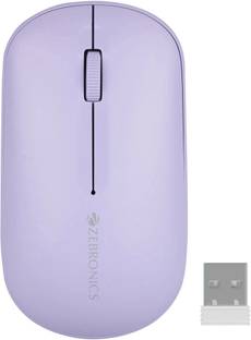 ZEBRONICS Pulse Wireless Ambidextrous Optical Mouse Wireless Mouse, 1200DPI, Dual BT, Multi-Connect, Lightweight Comfort  with Bluetooth