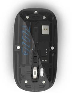 JAXTER Pureview Transparent Wireless and Bluetooth Rechargeable Mouse Wireless Optical  Gaming Mouse  with Bluetooth