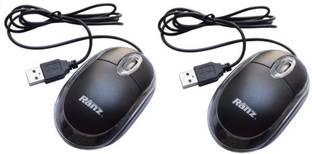 Ranz Wired Optical Mouse USB 2.0 2000dpi 2 pcs Wired Ambidextrous Laser Mouse