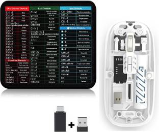 ROQ Type-C Adapter & USB Receiver with 2.4G Slim Rechargeable Wireless Ergonomic Optical Mouse  with Bluetooth