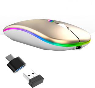 X88 Pro Wireless Rechargeable Wireless Gaming Mouse, RGB Lighting,Optical Gaming Mouse Wireless Hybrid  Gaming Mouse  with Bluetooth