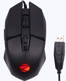 ZEBRONICS Shark Wired Ambidextrous Optical  Gaming Mouse Premium Gaming Mouse, 6400 DPI, 6 Buttons, RGB, High Resolution Sensor