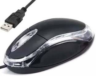 Mobtude Wired Optical Mouse, Led Tracking, Scrolling Wheel, Plug and Play for Laptop Wired Ambidextrous Optical  Gaming Mouse