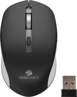 ZEBRONICS Jaguar Wireless Optical Mouse Wireless Mouse, High Precision, 4 Buttons, Plug & Play Ambidextrous