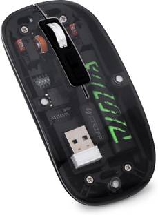 STRIFF NEO-BLA Transparent Wireless and Bluetooth Rechargeable Mouse Wireless Ambidextrous Optical  Gaming Mouse  with Bluetooth