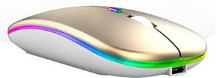 Dezful Lighting Mouse Gold Wireless Ambidextrous Optical Mouse  with Bluetooth