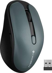ZEBRONICS Zeb-Charm, Wireless Mouse, Mode Switch Button, (Metallic Green) Wireless Ambidextrous Optical Mouse  with Bluetooth