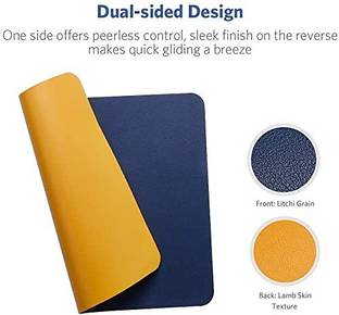 BERStronics Ergonomic Leather Mouse Pad, Non-Slip, Anti-Skid, Reversible use, Dual Color Dual Sided Mousepad