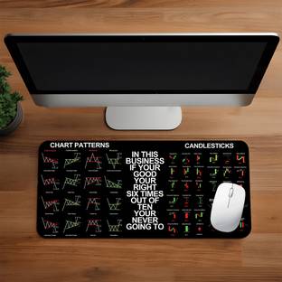 ZORI Stock Market Printed Mouse Pad for Gaming Computer, Laptop (11*23inch) Mousepad