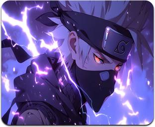 MITTRA INDIACRAFT Anime Mouse Pad Computer Naruta Kakashi Hatake Lighting Purple Non Slip Base Mousepad