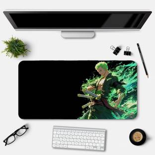 Eshaaver Animie Printed zoro Laptop & Desktop Mat /Desk Pad Non Slip Base Mousepad
