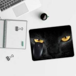 selfiegiftoo BLack Cat Eyes Gaming Mouse Pad Non Slip Base Mousepad