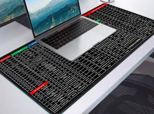 Tnglov 3mm Thick Non-Striched English Shortcut Keys Mouse Pad Mat Mousepad Mousepad