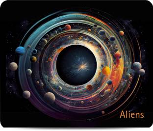 Aliens Gaming Mouse Pad, Precision, Non-Slip Rubber Base, Smooth Cloth Surface, Space Non Slip Base Mo...