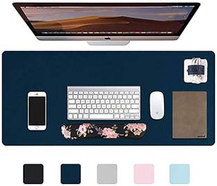 SYGA Desk Pad Protector Waterproof PU Desk Mat for Office & Home Non Slip Base Dual Sided Mousepad