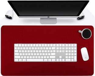 Krusan Mouse & Laptop Pad Multifunctional Office Desk Pad Waterproof PU Leather Mousepad