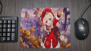 Hum Bhi Trendy Genshin Impact Klee and Albedo | Game Rubber Anti-Skid (23 x 19cm) Non Slip Base Mousepad