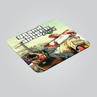 STICK STORE Franklin with Chop GTA 5 Gaming Print|Laptop, PC & Office|Anti-Slip Rubber Base Mousepad