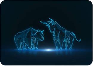 RAWAT TRADERS Premium Quality Bear and Bull Mousepad Stock Market Trading Motivational Quotes Mousepad
