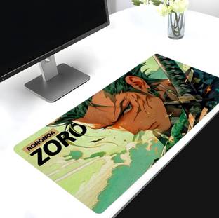Eshaaver Laptop & Desktop Mat one piece Anime ZORO Printed & Spill Proof Non Slip Base Mousepad