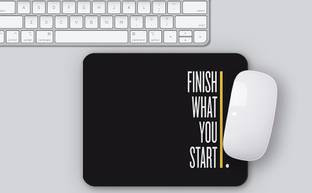 DILKIDEALS Mousepad Motivational Quote - Finish What You Start for Laptop Computer- Laptop Non Slip Base Mousepad