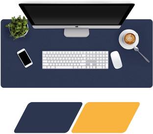 SHIDHMI Laptop Pad Desk Pad, PU Leather Office Desk Mat, Ultra Thin, Extra Large, Waterproof Desk Blotter, Laptop Mouse Pad Table Protector for Office and Home Non Slip Base Dual Sided Mousepad