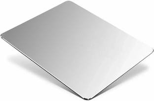 SKALA Metal Aluminum Mouse Pad for Laptop, Computer and PC,9.05"x7.08", Silver Non Slip Base Dual Sided Mousepad