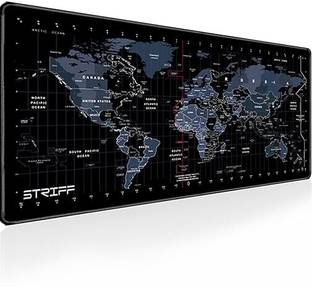 Surinka World Map Extended Size (800 mm x 300 mm x 2 mm) Gaming Mouse Pad Mousepad