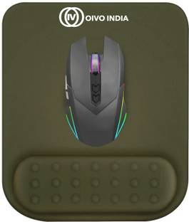 OIVO INDIA Light Grey Gel Mouse Pad Wrist Rest Memory-Foam Ergonomic Cushion Wrist Support Mousepad