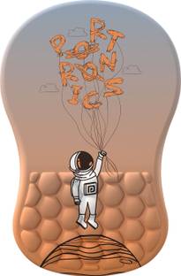 Portronics Comfipad Wrist Rest Mouse Pad with Soft Foam Cushion, Ergonomic, Wrist Support Non Slip Base Mousepad