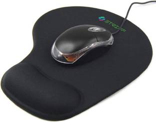 STRIFF Gel Wrist Support Mouse pad Gaming Mouse Pad with Lycra Cloth - Nonslip Mousepad