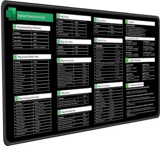 STORITE 2mm Thick Extra Large Extended Excel Shortcut Keys, Non-Slip Rubber Base Surface Mousepad