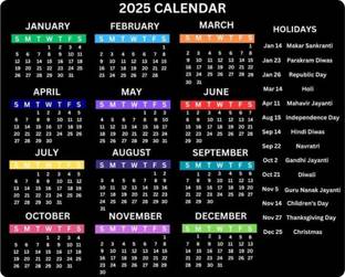 clothiey 2025 Calendar Rectangular Mouse Pad with Non Slip Rubber Mouse Pad Mousepad