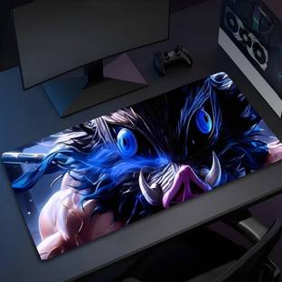Eshaaver Laptop/Desktop Mat Demon slayer Animie Inosuke Printed Anti-Fray Cloth -HQDS030 Non Slip Base Mousepad