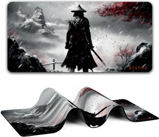 Bestor Anime Series Mouse Pad Samurai Warrior Mouse Pad Design Mouse Mat 60cmx34cm Non Slip Base Mousepad