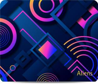 Aliens Gaming Mouse Pad, Precision, Non-Slip Rubber Base,Smooth Cloth Surface,Geometric Non Slip Base ...