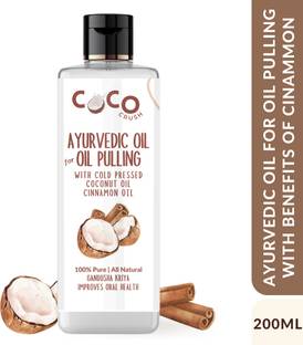 COCO CRUSH Ayurvedic Coconut Oil for Oil Pulling, Cold-pressed & Virgin | Strong Gums - Coconut Oil, Cinnamon Oil