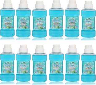 Naturon Antiseptic Alochol Free Mouthwash Mint Flavour 100ml x 12 - Mint, Spear Mint, Cool Mint, Fresh Tea