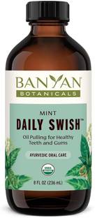 Banyan Botanicals Daily Swish, Mint, Ayurvedic Oil Pulling Oil For Oral Health and Detoxification - Mint