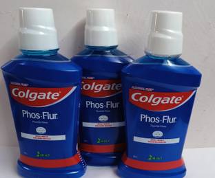 Colgate PHOSFLUR Anticavity Fluoride Rinse Ideal for Braces Pack of 3 - MINT