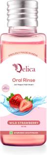Qelica Mouthwash with Vitamin-E Kills 99.0% Germs, Prevents Bad Breath, Dental Hygiene - Wild Strawberry