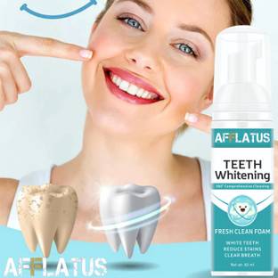Afflatus Teeth Whitening Mousse Foam Cleaning Germs Freshen Breath, Yellow Teeth Remove- - Fresh Mint