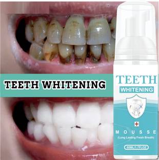 INDO CHALLENGE Teeth Whitening Foam to Ultra-fine Deeply Clean Gums Intensive Stain Removal - Mint Flavor
