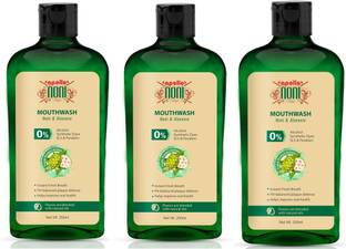 Apollo Noni Mouthwash For Instant Fresh Breath, PH Balanced Plaque Defense, Alcohol free - Hebal Mint