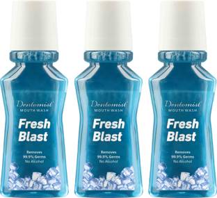 Dentomist Mouth Wash 150 ml | For Total Oral Hygiene | Long Lasting Freshness Pack of 3 - Mint