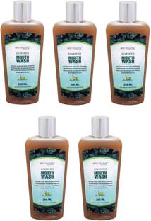 BIO RESURGE LIFE Ayurvedic Mouth Wash Pack of 5 (200ml Each) - Spearmint, Clove