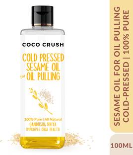 COCO CRUSH Ayurvedic Sesame Oil for Oil Pulling, Cold-pressed, Extra Virgin |Gandusha Kriya - Sesame