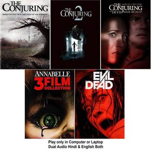 Conjuring 1 to 3 , Annabelle 1 to 3 & Evil Dead (7 Movies) Dual Audio Hindi & English both Play only in Computer or Laptop HD print without poster