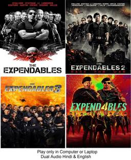 The Expendables 1 to 4 Film series in Hindi & English both Play only in Computer or Laptop HD Print without poster